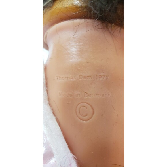 Dam Troll Little Bo Peep Doll Pink White Polka Dot Dress Brown Hair Norfin Tag - Picture 11 of 14